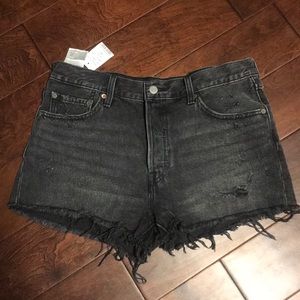 LEVIS BLACK 501 SHORTS